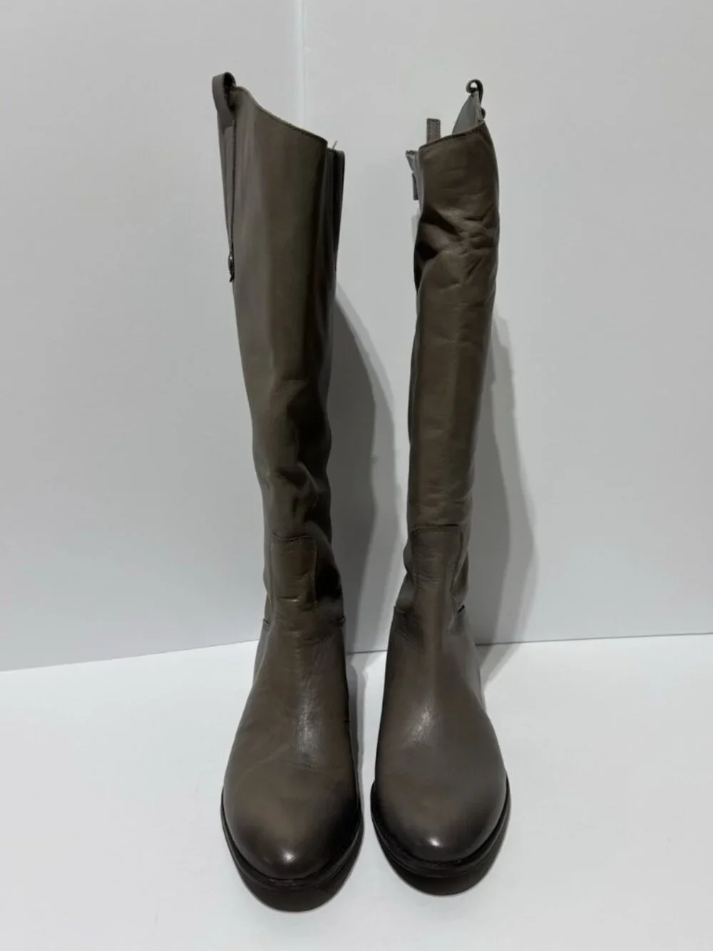 Sam Edelman Women’s Penny Grey Leather Boots, Size 7.5 Wide